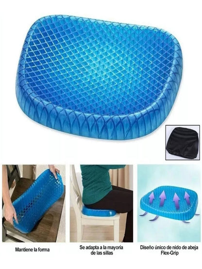 ComfortFlex:  Cojín Ergonomico de Gel - Alivia tu Espalda y Mejora tu Postura