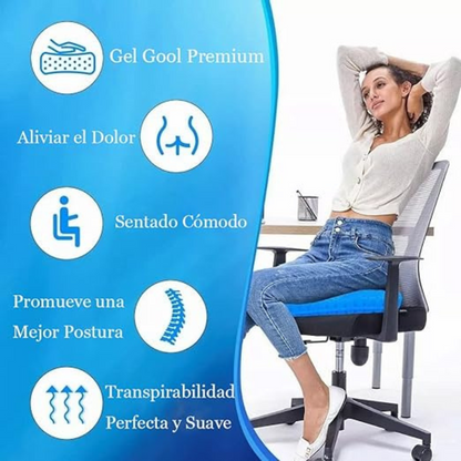 ComfortFlex:  Cojín Ergonomico de Gel - Alivia tu Espalda y Mejora tu Postura